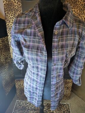 Self Esteem Y2K Skull Black Purple Flannel large